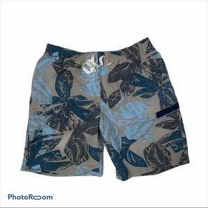 Grayson men’s swim trunks size XL Hawaiian leaves swimwear beach shorts
